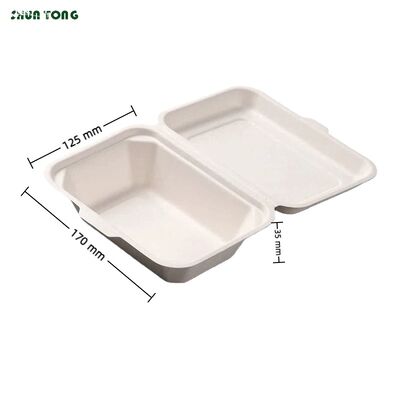 450ml Bagasse Clamshell Container – Heavy-Duty Takeout Box